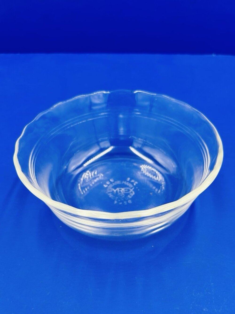 Vintage Pyrex Large Glass Custard Cup 1 Pint #465 3 Rings